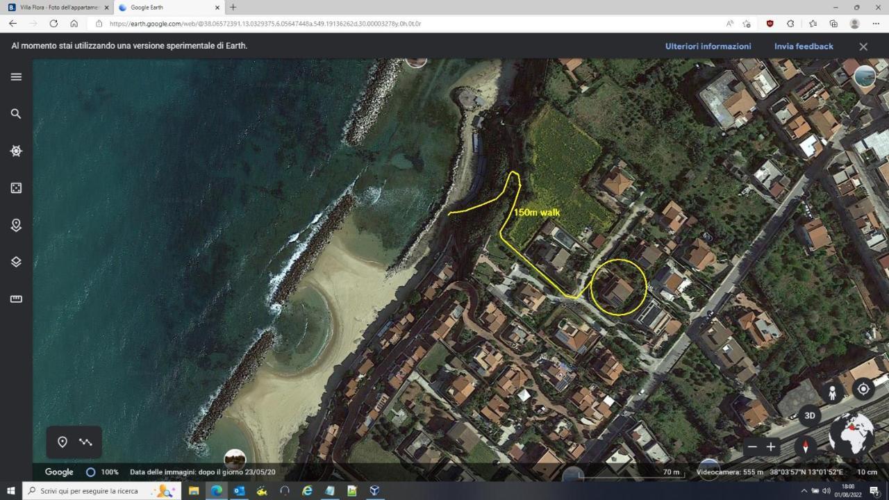 Villa Flora - With Sea View, 2 Minutes Walk To Beach Trappeto  Eksteriør bilde